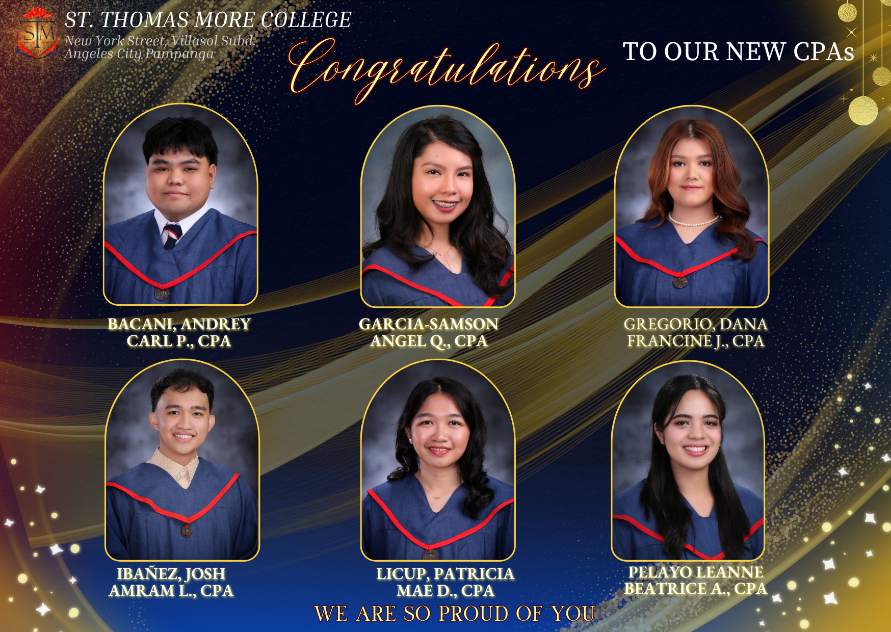 STMC Celebrates Successful Board Passer in May 2026 CPALE